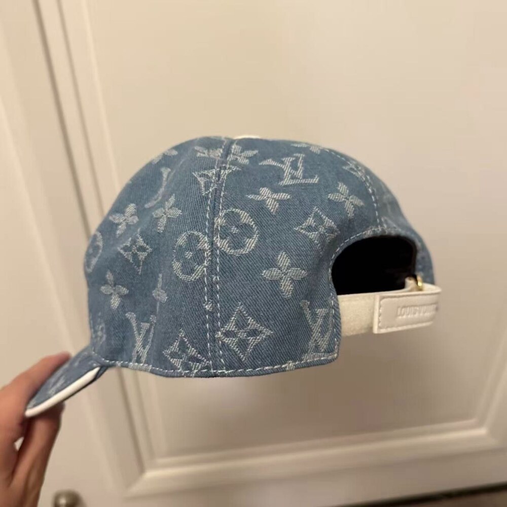 Louis Vuitton Monogram Denim Baseball Cap Blue - Picture 2 of 4